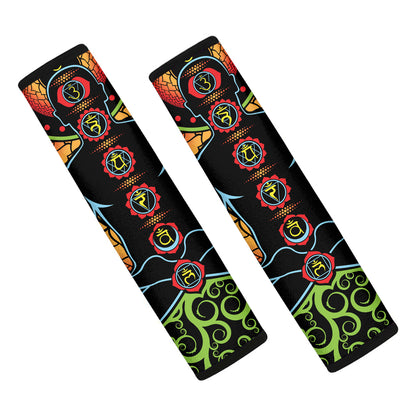 The Seven Chakras Print Car Seat Belt Covers