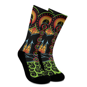 The Seven Chakras Print Crew Socks