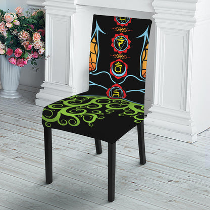 The Seven Chakras Print Dining Chair Slipcover