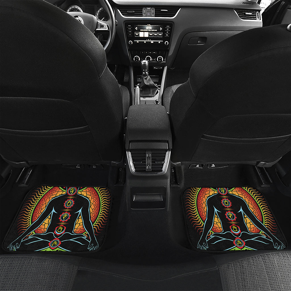 The Seven Chakras Print Front and Back Car Floor Mats