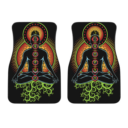 The Seven Chakras Print Front Car Floor Mats