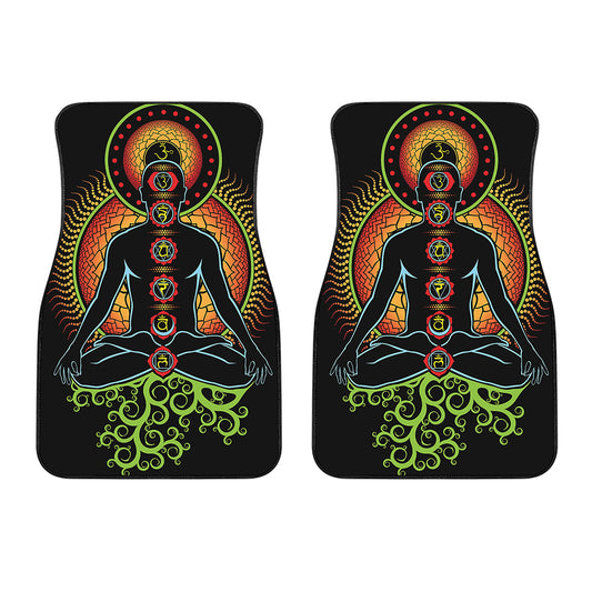 The Seven Chakras Print Front Car Floor Mats