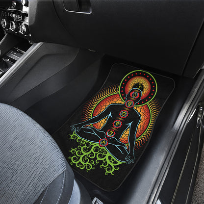 The Seven Chakras Print Front Car Floor Mats