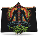 The Seven Chakras Print Hooded Blanket