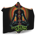 The Seven Chakras Print Hooded Blanket