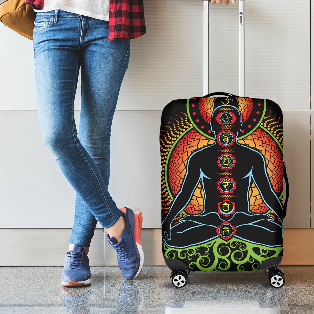 The Seven Chakras Print Luggage Cover