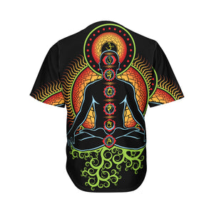 The Seven Chakras Print Men's Baseball Jersey