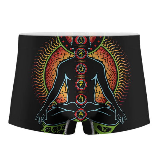 The Seven Chakras Print Men's Boxer Briefs