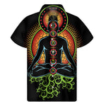 The Seven Chakras Print Men's Short Sleeve Shirt