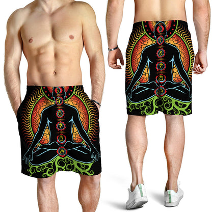 The Seven Chakras Print Men's Shorts