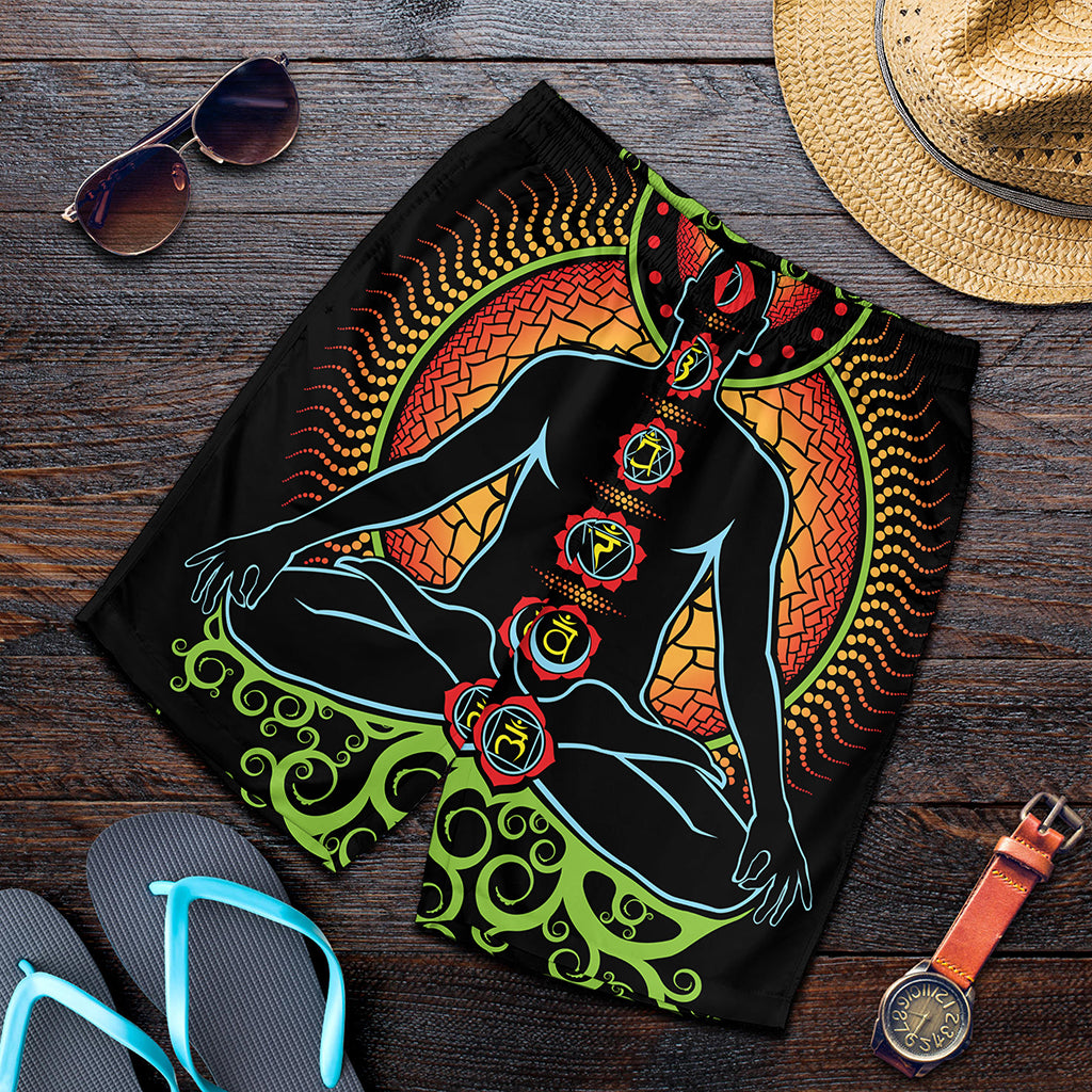 The Seven Chakras Print Men's Shorts