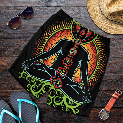 The Seven Chakras Print Men's Shorts