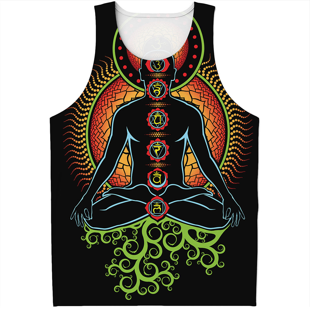 The Seven Chakras Print Men's Tank Top