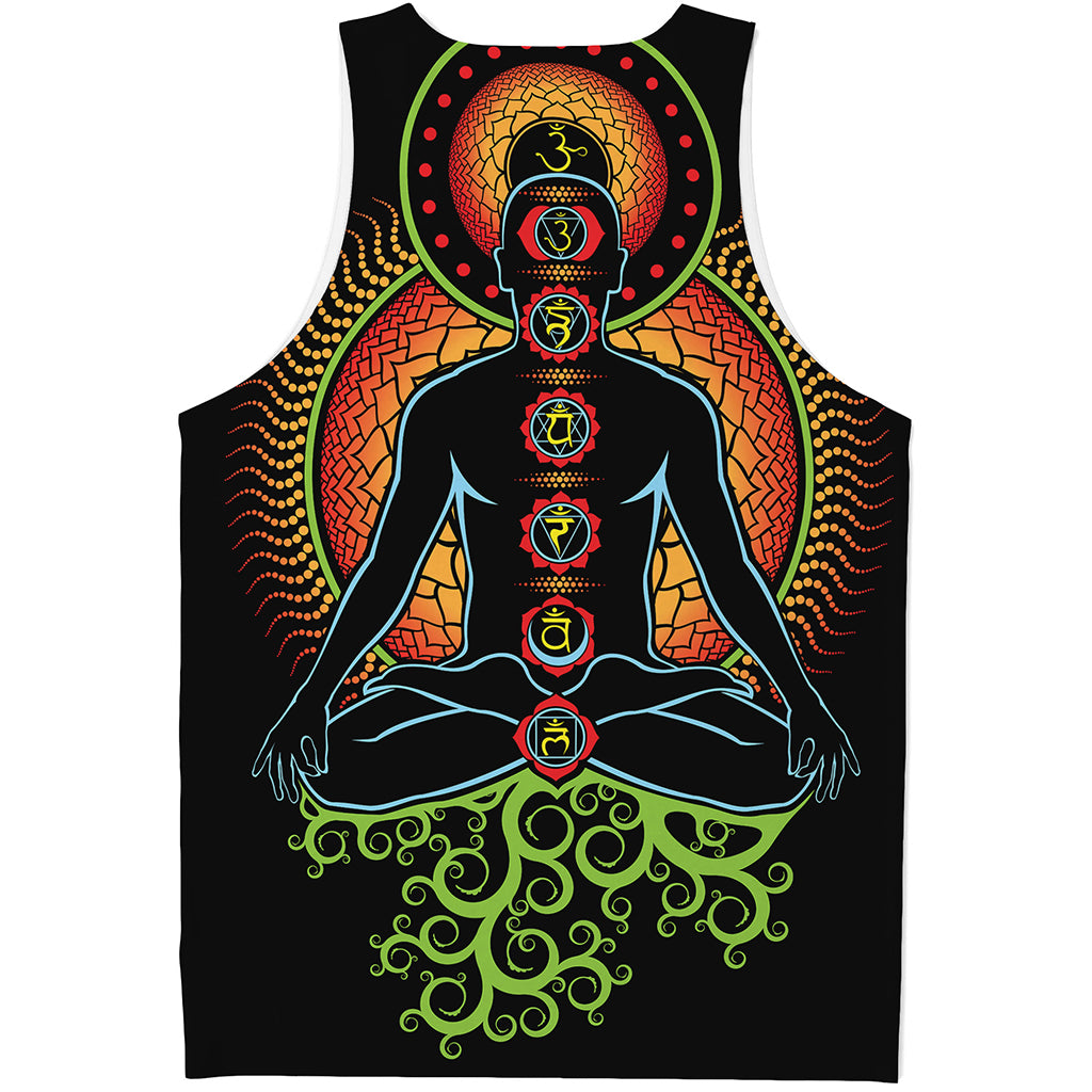 The Seven Chakras Print Men's Tank Top