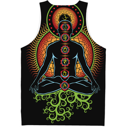 The Seven Chakras Print Men's Tank Top