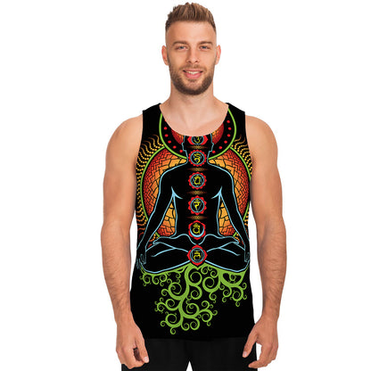 The Seven Chakras Print Men's Tank Top