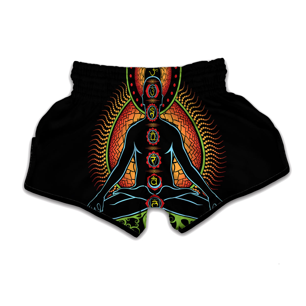 The Seven Chakras Print Muay Thai Boxing Shorts