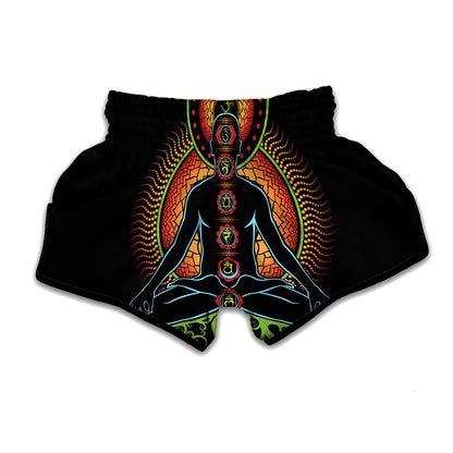 The Seven Chakras Print Muay Thai Boxing Shorts