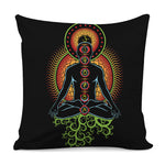 The Seven Chakras Print Pillow Cover
