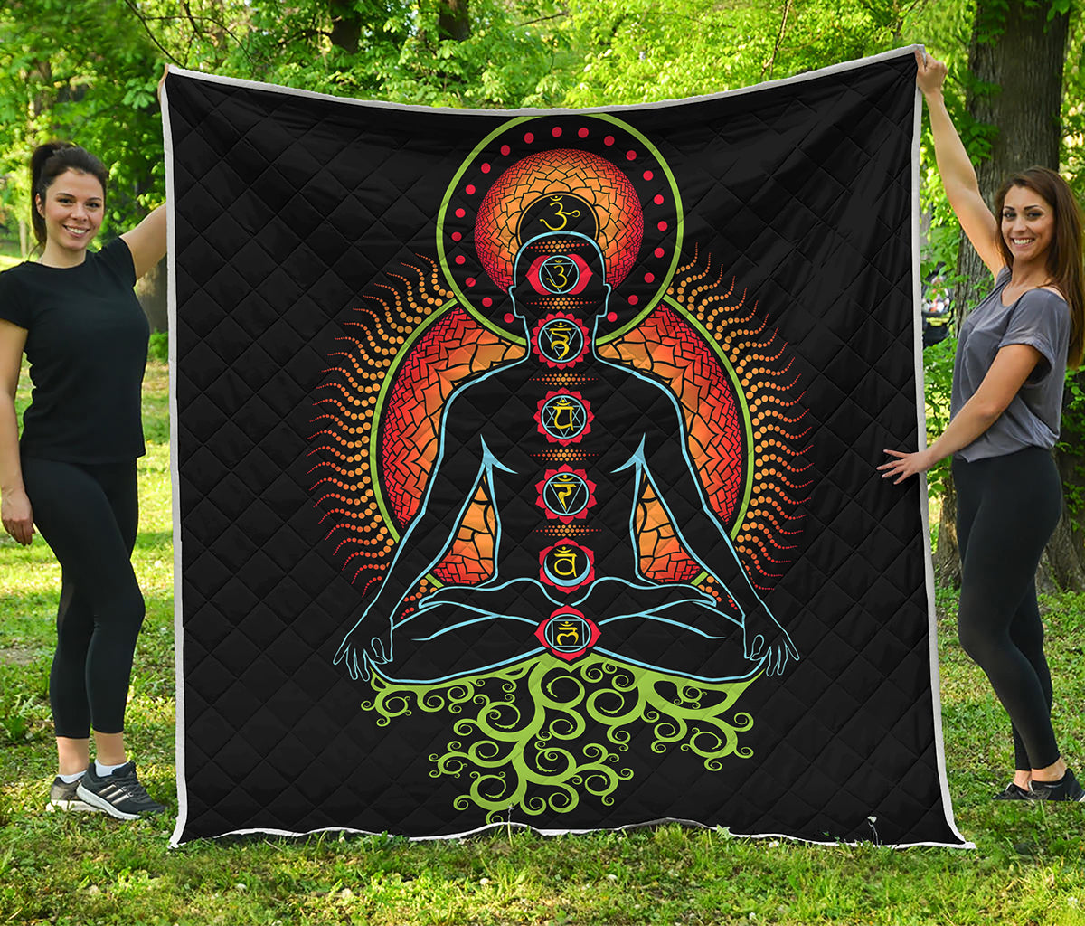 The Seven Chakras Print Quilt