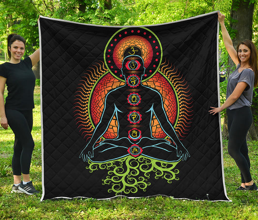 The Seven Chakras Print Quilt