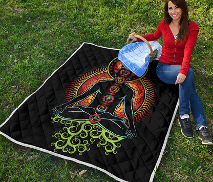 The Seven Chakras Print Quilt