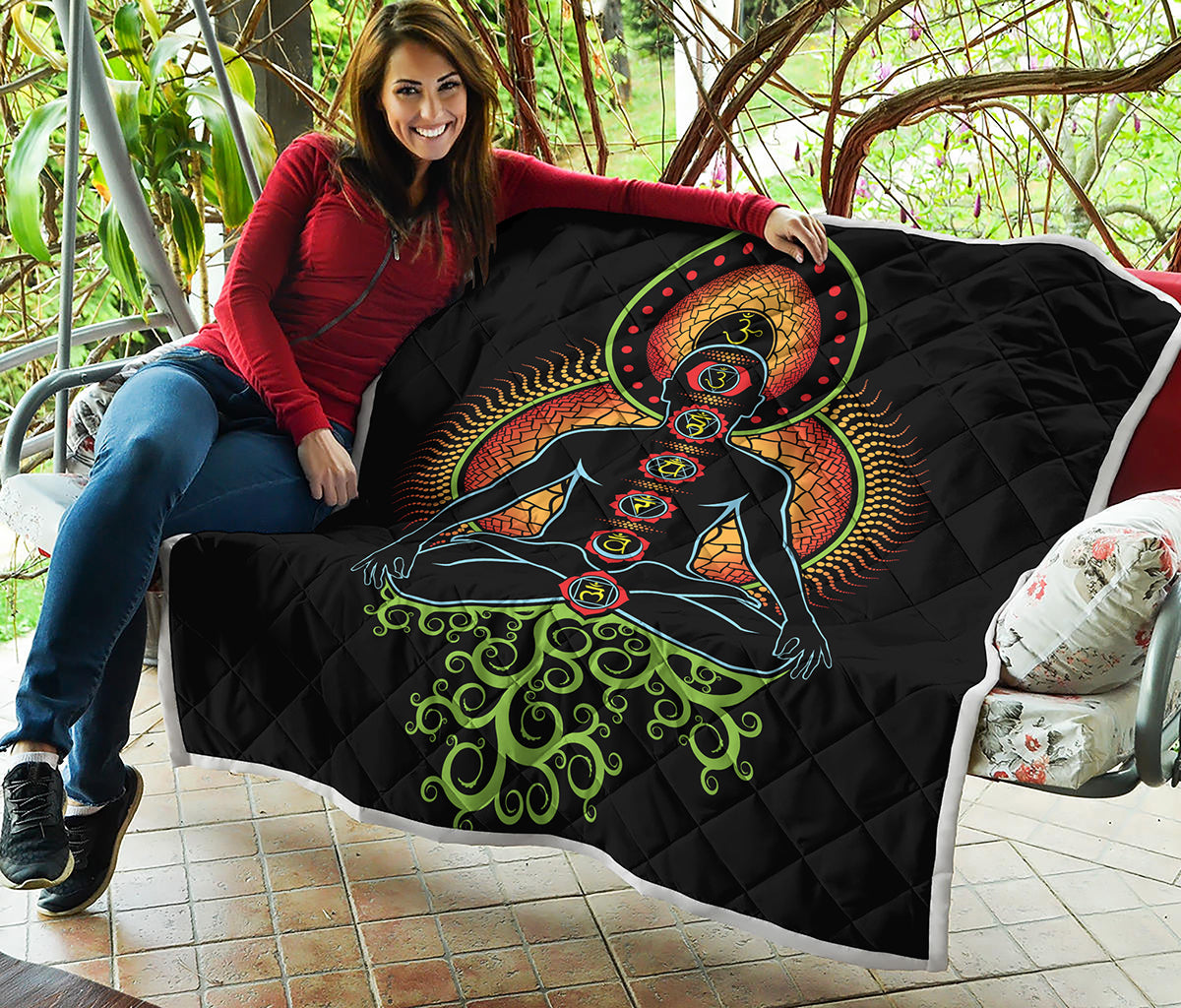 The Seven Chakras Print Quilt