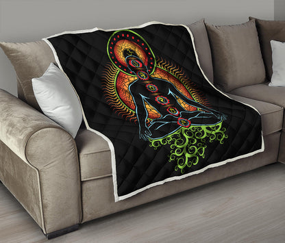 The Seven Chakras Print Quilt