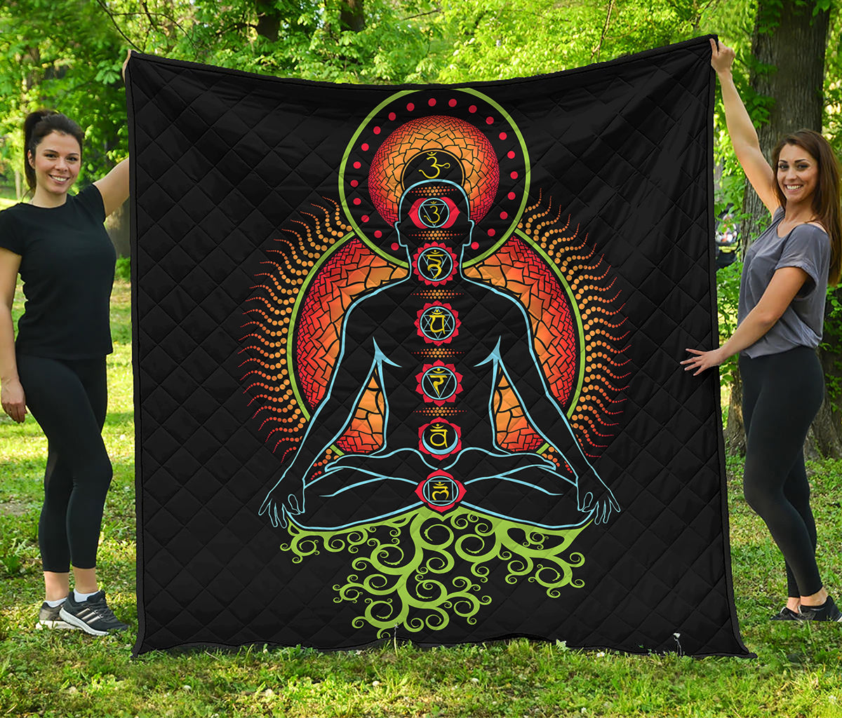 The Seven Chakras Print Quilt