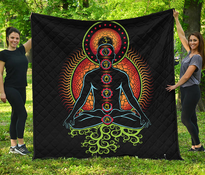 The Seven Chakras Print Quilt