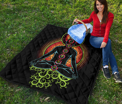 The Seven Chakras Print Quilt