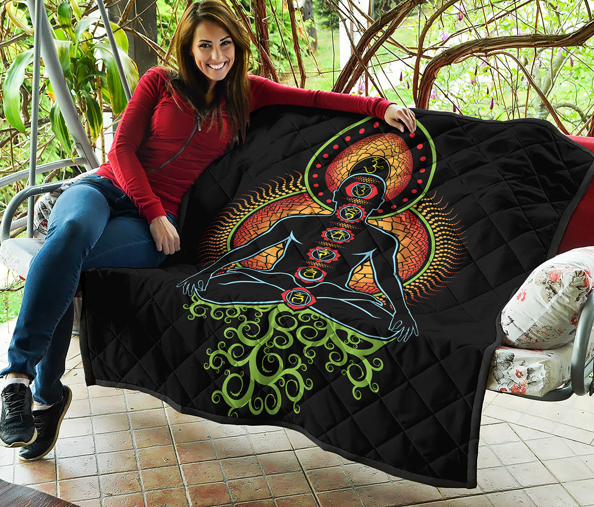 The Seven Chakras Print Quilt