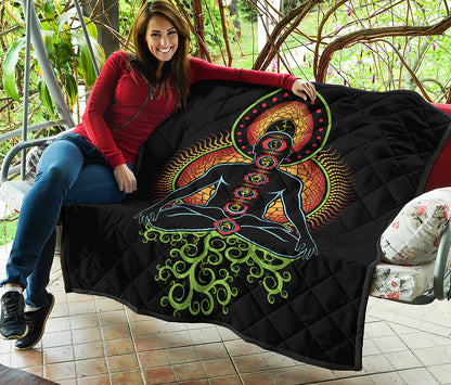 The Seven Chakras Print Quilt