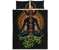 The Seven Chakras Print Quilt Bed Set