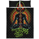 The Seven Chakras Print Quilt Bed Set