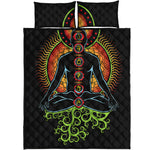 The Seven Chakras Print Quilt Bed Set