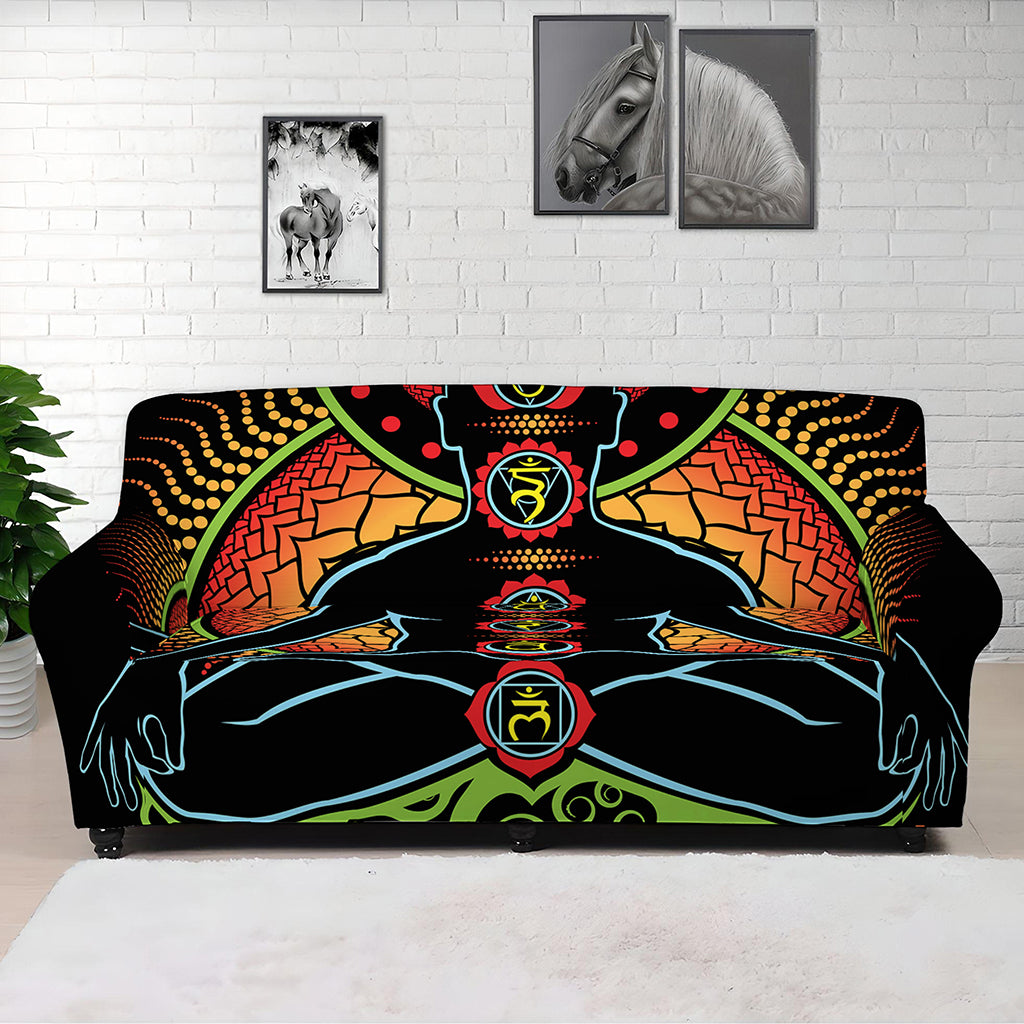 The Seven Chakras Print Sofa Cover