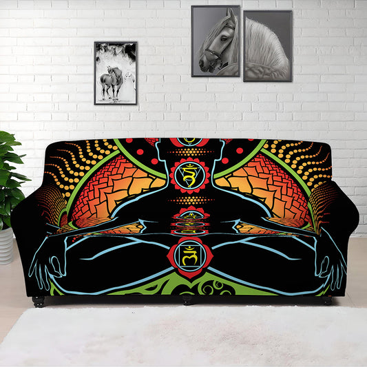 The Seven Chakras Print Sofa Cover