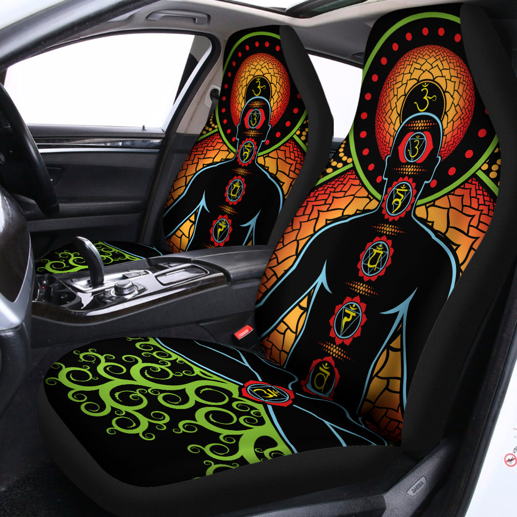 The Seven Chakras Print Universal Fit Car Seat Covers