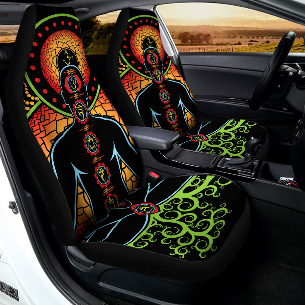 The Seven Chakras Print Universal Fit Car Seat Covers