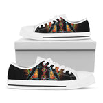 The Seven Chakras Print White Low Top Shoes