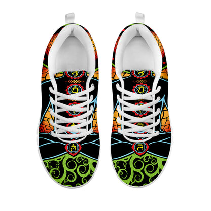 The Seven Chakras Print White Sneakers