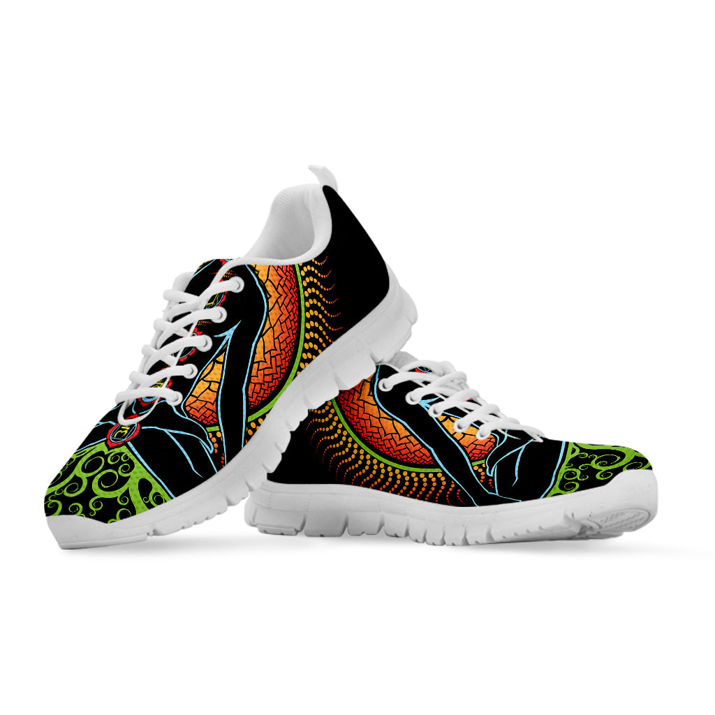 The Seven Chakras Print White Sneakers