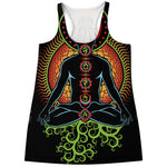 The Seven Chakras Print Women's Racerback Tank Top