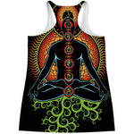 The Seven Chakras Print Women's Racerback Tank Top