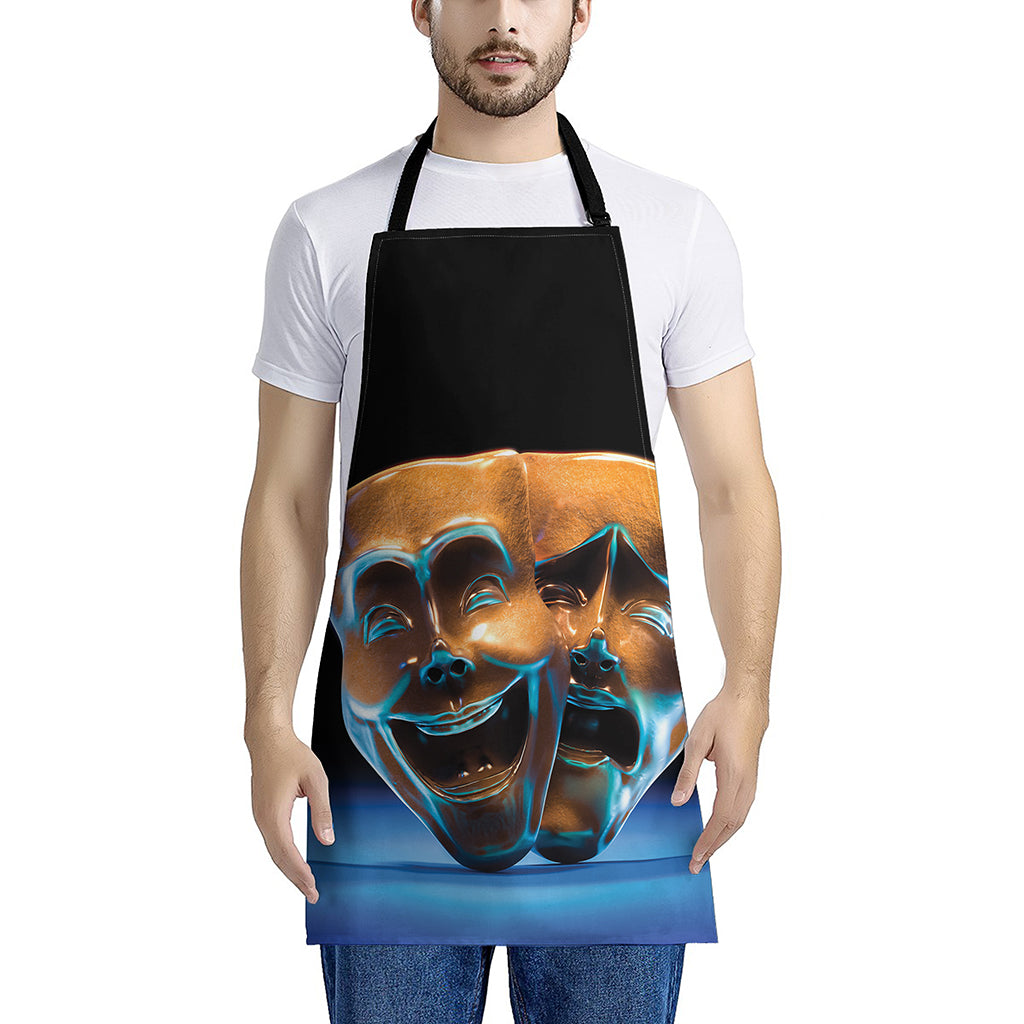 The Sock And Buskin Theatre Masks Print Apron