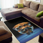 The Sock And Buskin Theatre Masks Print Area Rug