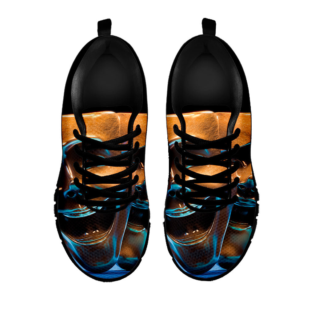 The Sock And Buskin Theatre Masks Print Black Sneakers
