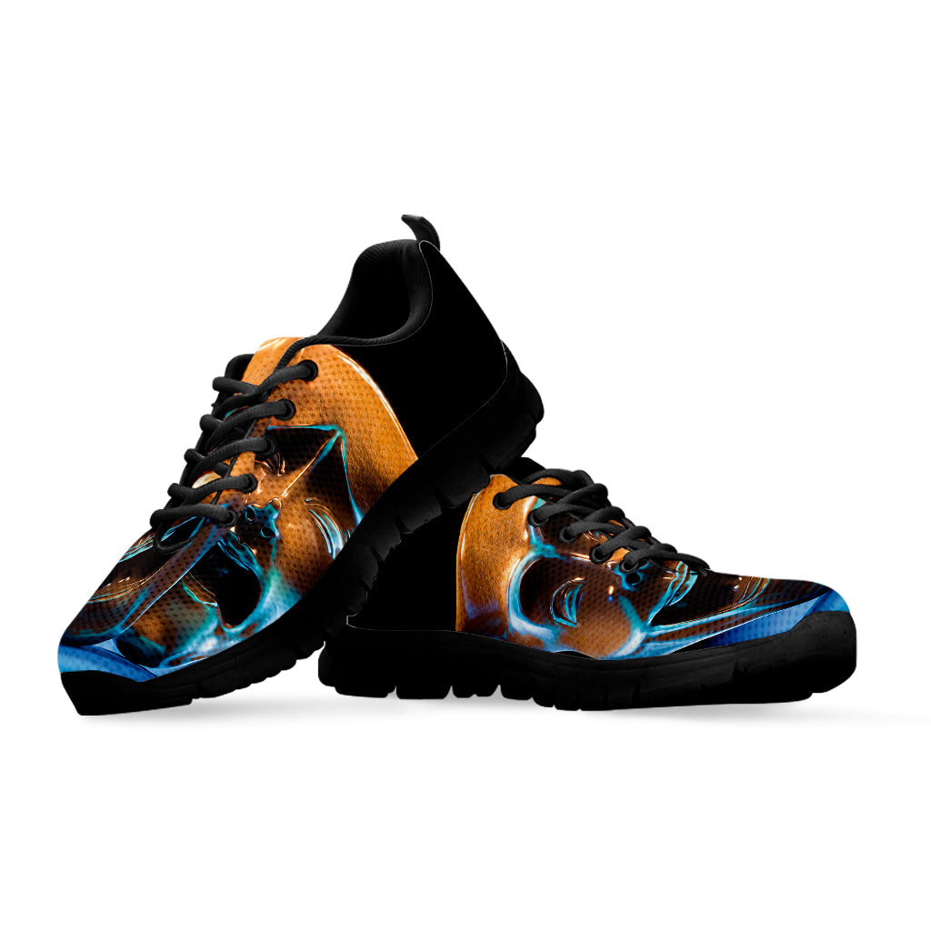 The Sock And Buskin Theatre Masks Print Black Sneakers