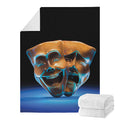 The Sock And Buskin Theatre Masks Print Blanket